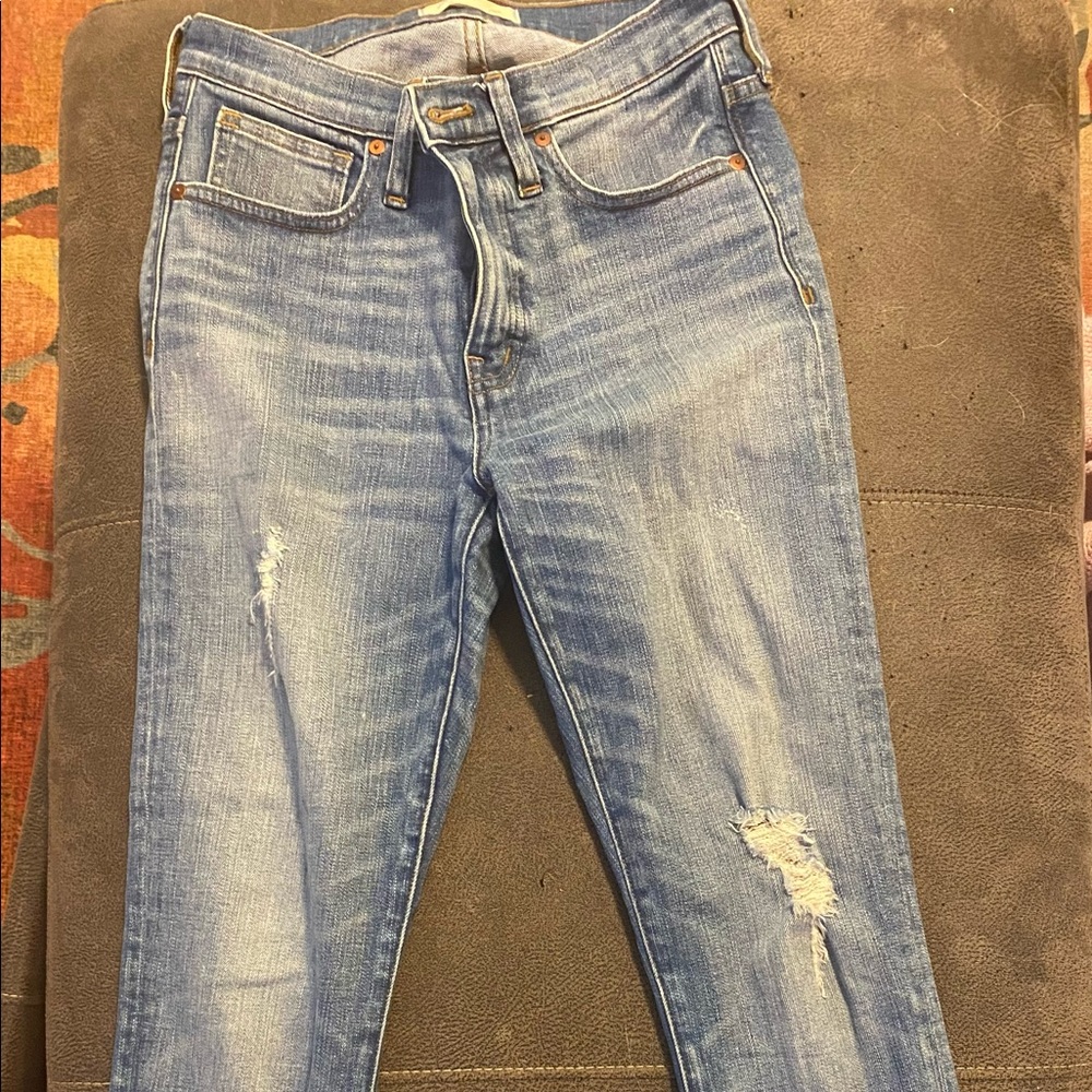 Madewell Distressed blue jeans